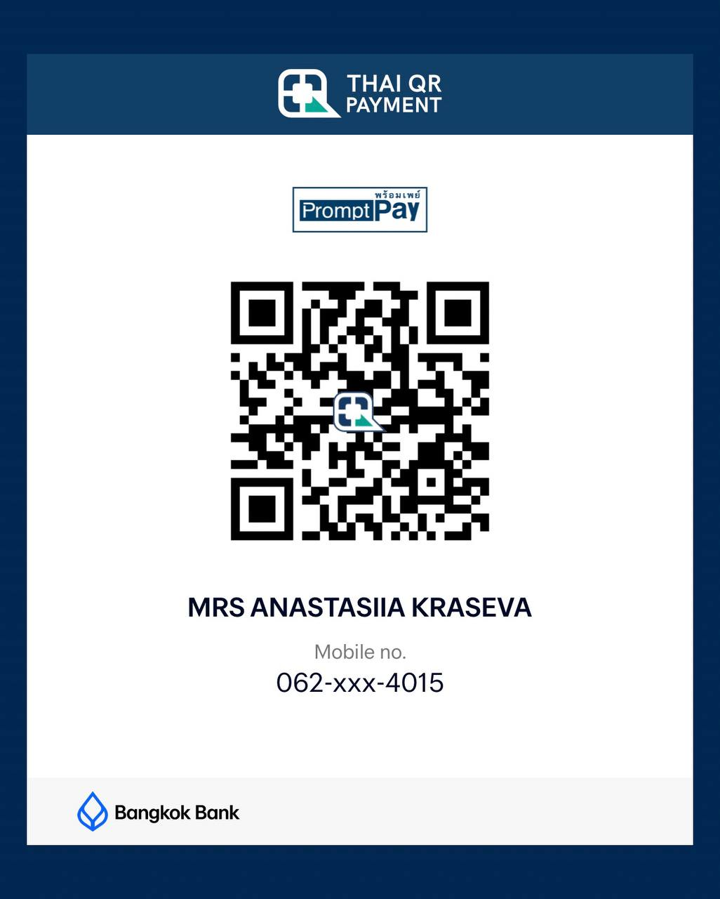 Thai QR PromptPay for MESTO