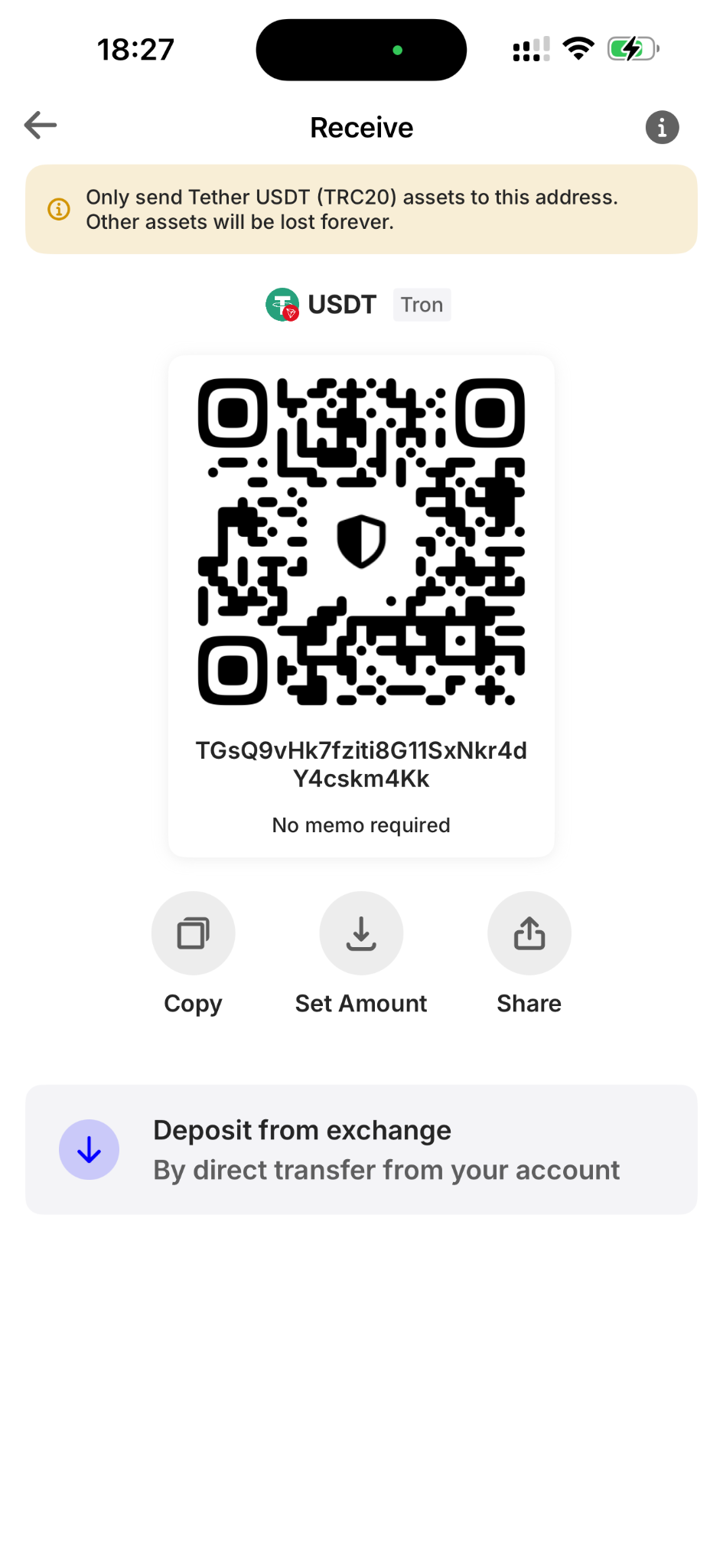 QR code for MESTO USDT TRC-20 wallet